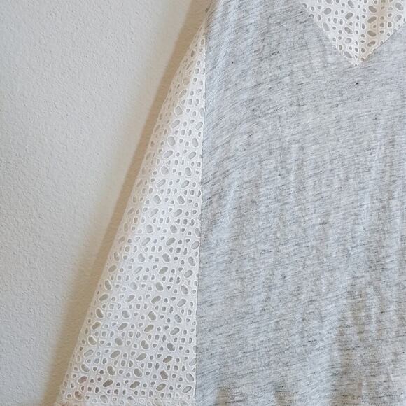 J. Crew Linen Eyelet Lace Tank Top Sz S Beachy Summer Festival Casual Breezy - Picture 2 of 8